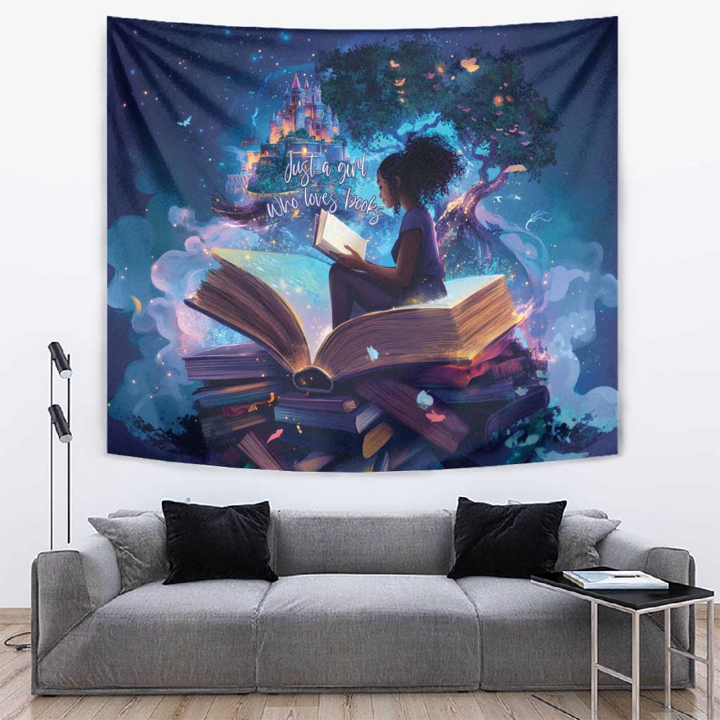 Black Girls Book Lovers Tapestry So Many Books - So Little Time