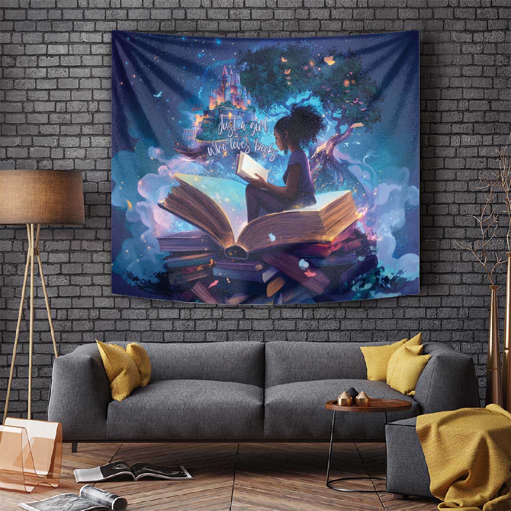 Black Girls Book Lovers Tapestry So Many Books - So Little Time