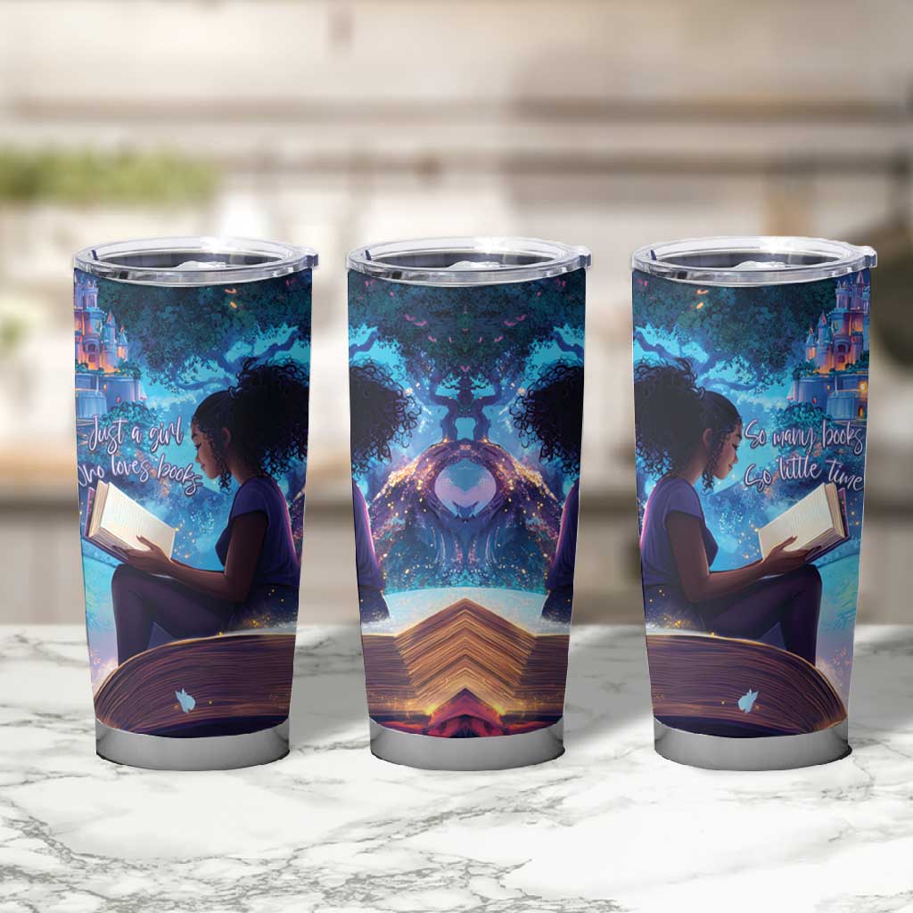 Black Girls Book Lovers Tumbler Cup So Many Books - So Little Time
