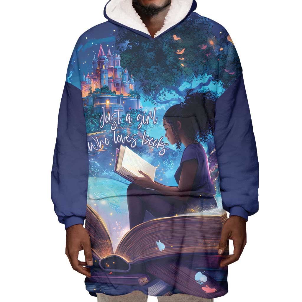 Black Girls Book Lovers Wearable Blanket Hoodie So Many Books - So Little Time