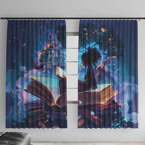 Black Girls Book Lovers Window Curtain So Many Books - So Little Time