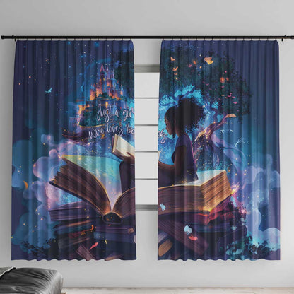 Black Girls Book Lovers Window Curtain So Many Books - So Little Time
