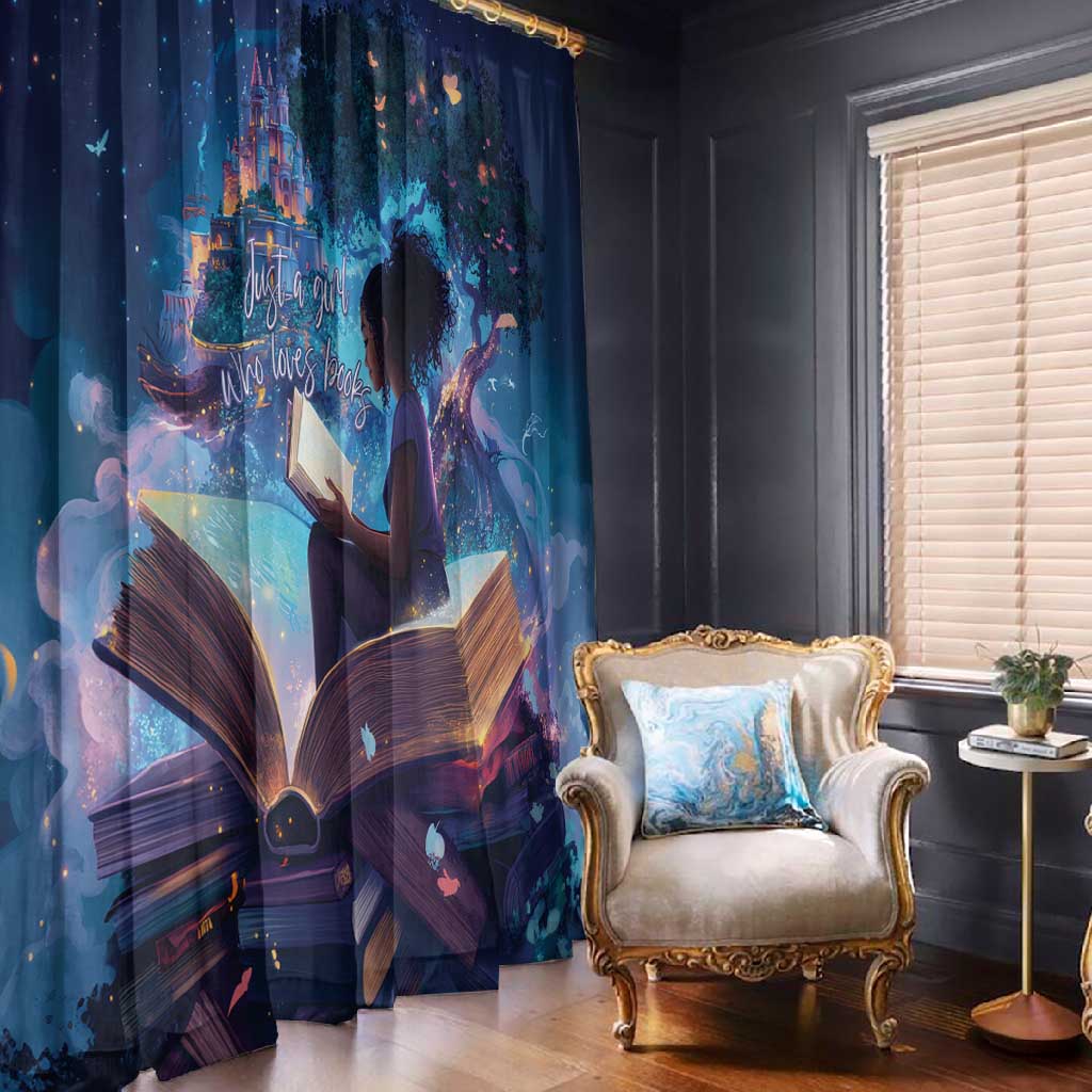 Black Girls Book Lovers Window Curtain So Many Books - So Little Time