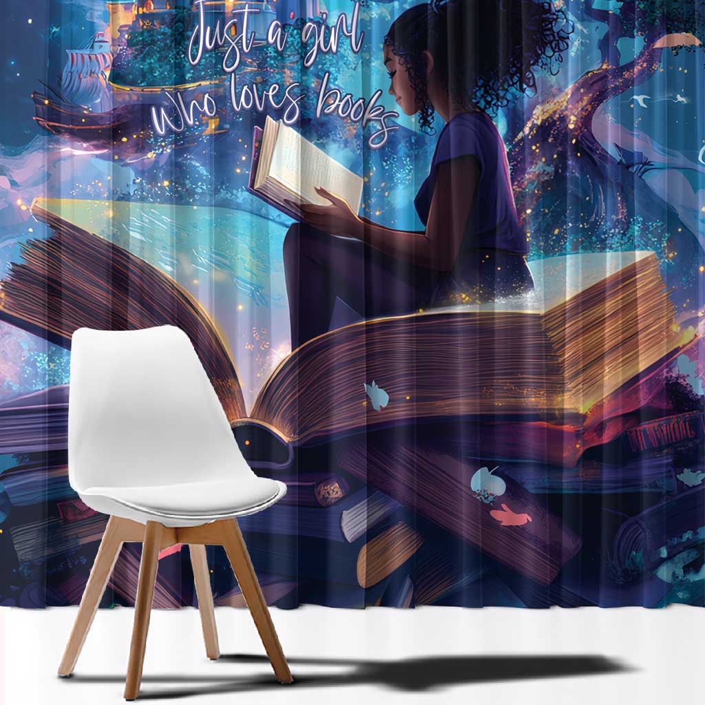 Black Girls Book Lovers Window Curtain So Many Books - So Little Time