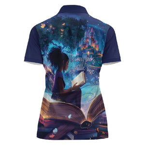 Black Girls Book Lovers Women Polo Shirt So Many Books - So Little Time