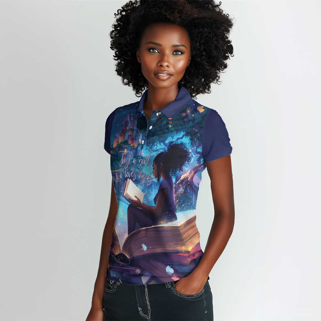 Black Girls Book Lovers Women Polo Shirt So Many Books - So Little Time