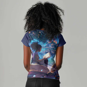Black Girls Book Lovers Women V-Neck T-Shirt So Many Books - So Little Time
