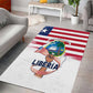 Liberia Flag Day Area Rug Coat Of Arms With Map