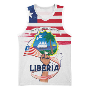 Personalised Liberia Flag Day Basketball Jersey Coat Of Arms With Map - African Pride