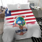 Liberia Flag Day Bedding Set Coat Of Arms With Map