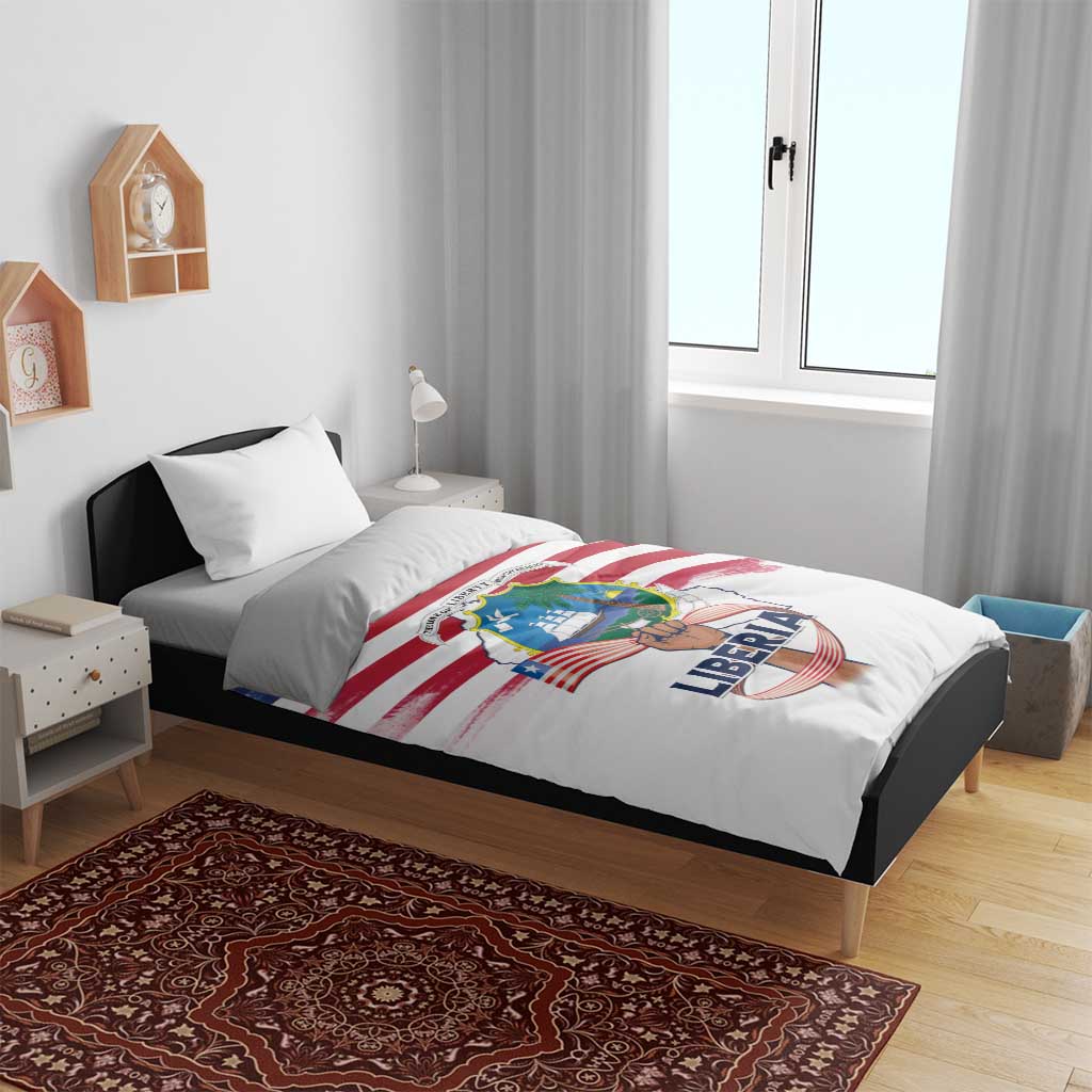 Liberia Flag Day Bedding Set Coat Of Arms With Map