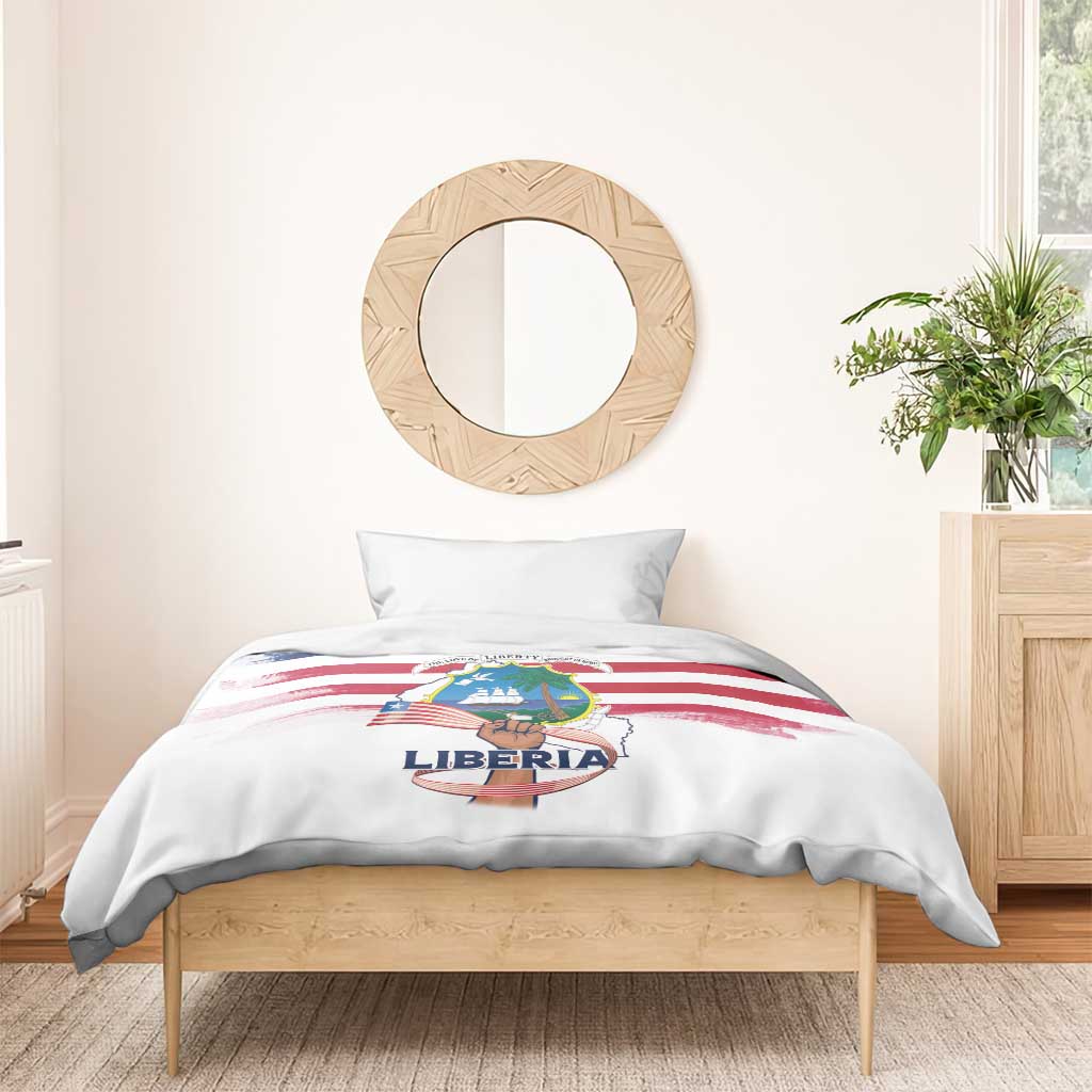 Liberia Flag Day Bedding Set Coat Of Arms With Map