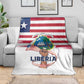 Liberia Flag Day Blanket Coat Of Arms With Map