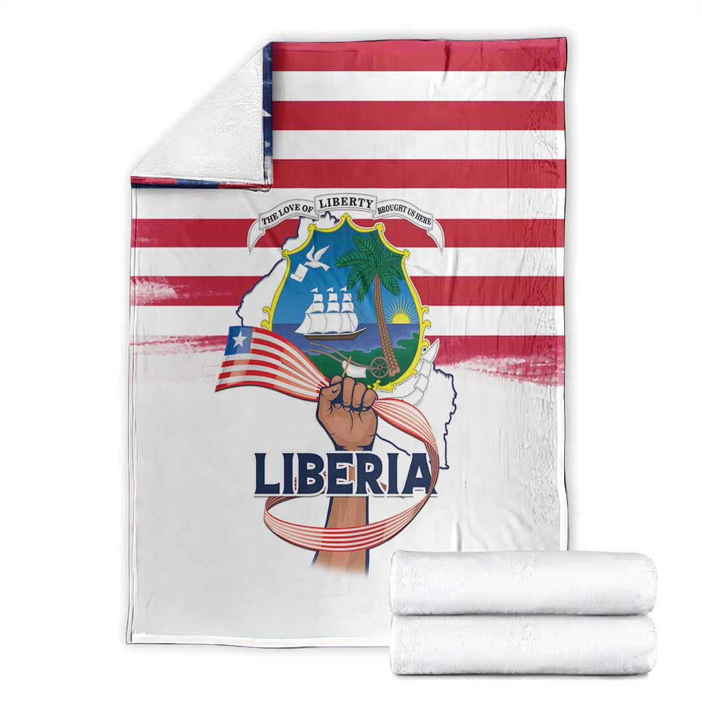 Liberia Flag Day Blanket Coat Of Arms With Map