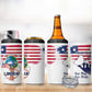 Personalised Liberia Flag Day 4 in 1 Can Cooler Tumbler Coat Of Arms With Map
