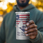 Personalised Liberia Flag Day 4 in 1 Can Cooler Tumbler Coat Of Arms With Map