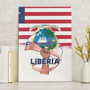 Liberia Flag Day Canvas Wall Art Coat Of Arms With Map