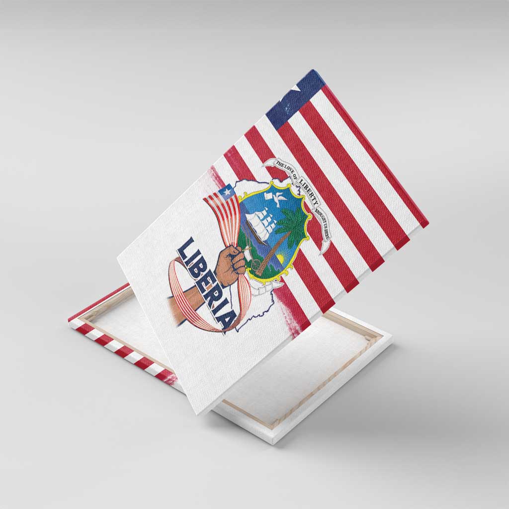 Liberia Flag Day Canvas Wall Art Coat Of Arms With Map