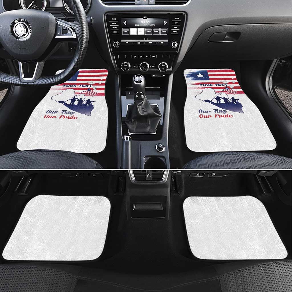 Liberia Flag Day Car Mats Coat Of Arms With Map