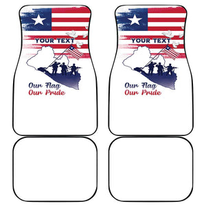 Liberia Flag Day Car Mats Coat Of Arms With Map