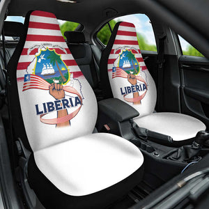 Liberia Flag Day Car Seat Cover Coat Of Arms With Map