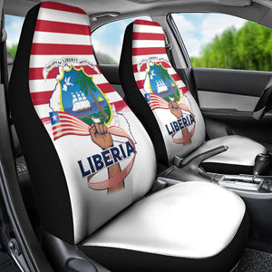 Liberia Flag Day Car Seat Cover Coat Of Arms With Map