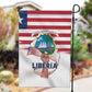 Liberia Flag Day Garden Flag Coat Of Arms With Map