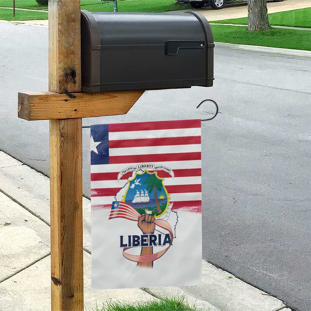 Liberia Flag Day Garden Flag Coat Of Arms With Map