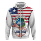 Personalised Liberia Flag Day Hoodie Coat Of Arms With Map