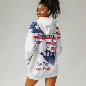 Personalised Liberia Flag Day Hoodie Dress Coat Of Arms With Map