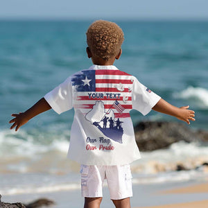 Personalised Liberia Flag Day Kid Hawaiian Shirt Coat Of Arms With Map