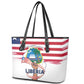 Liberia Flag Day Leather Tote Bag Coat Of Arms With Map