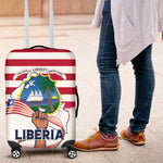 Liberia Flag Day Luggage Cover Coat Of Arms With Map