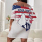 Personalised Liberia Flag Day Off Shoulder Short Dress Coat Of Arms With Map