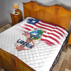 Liberia Flag Day Quilt Coat Of Arms With Map