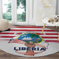 Liberia Flag Day Round Carpet Coat Of Arms With Map
