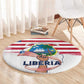 Liberia Flag Day Round Carpet Coat Of Arms With Map