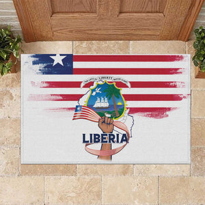 Liberia Flag Day Rubber Doormat Coat Of Arms With Map