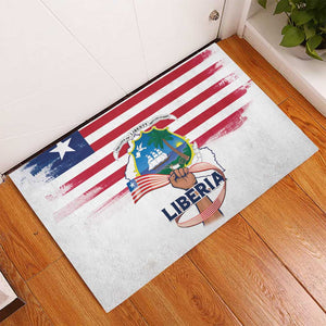 Liberia Flag Day Rubber Doormat Coat Of Arms With Map
