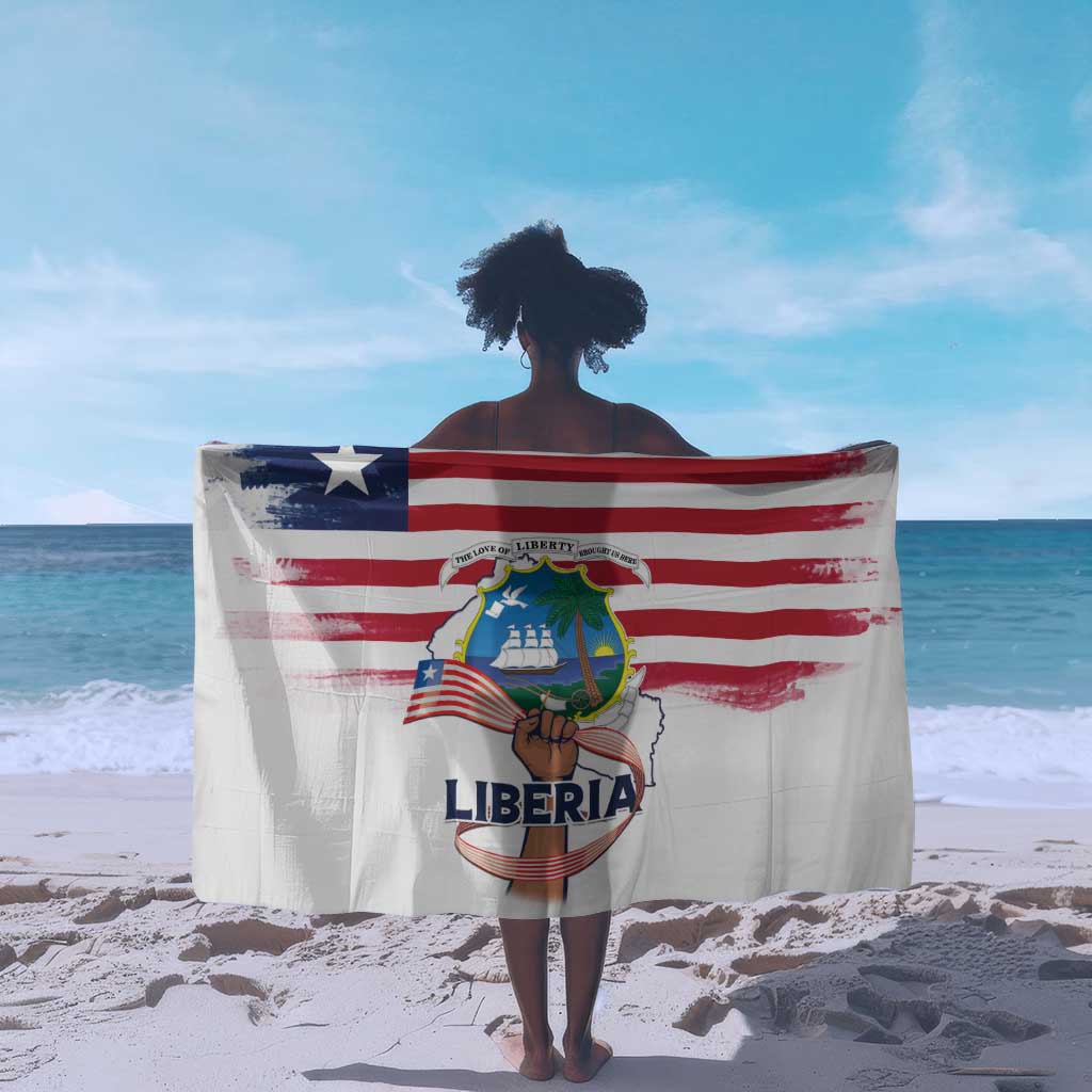 Liberia Flag Day Sarong Coat Of Arms With Map