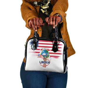 Liberia Flag Day Shoulder Handbag Coat Of Arms With Map