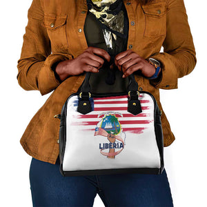 Liberia Flag Day Shoulder Handbag Coat Of Arms With Map