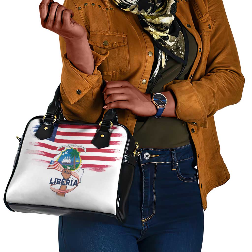 Liberia Flag Day Shoulder Handbag Coat Of Arms With Map