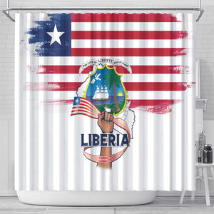 Liberia Flag Day Shower Curtain Coat Of Arms With Map