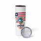 Personalised Liberia Flag Day Skinny Tumbler Coat Of Arms With Map