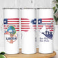 Personalised Liberia Flag Day Skinny Tumbler Coat Of Arms With Map