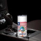 Personalised Liberia Flag Day Skinny Tumbler Coat Of Arms With Map