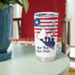 Personalised Liberia Flag Day Tumbler Cup Coat Of Arms With Map