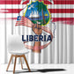 Liberia Flag Day Window Curtain Coat Of Arms With Map