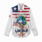 Personalised Liberia Flag Day Women Casual Shirt Coat Of Arms With Map